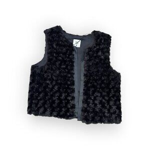 mac + jac Black Faux Fur Vest – Size L